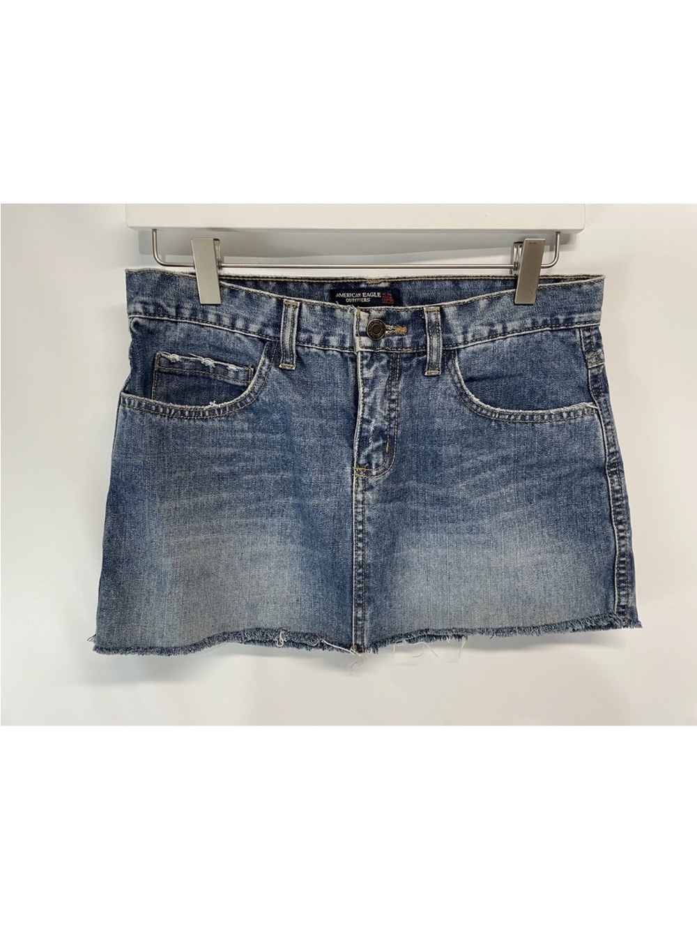 American Eagle Outfitters Faded Blue Denim Mini Skirt